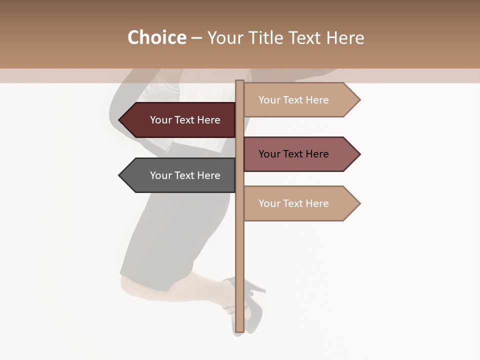A Woman Jumping In The Air With Her Arms Outstretched PowerPoint Template