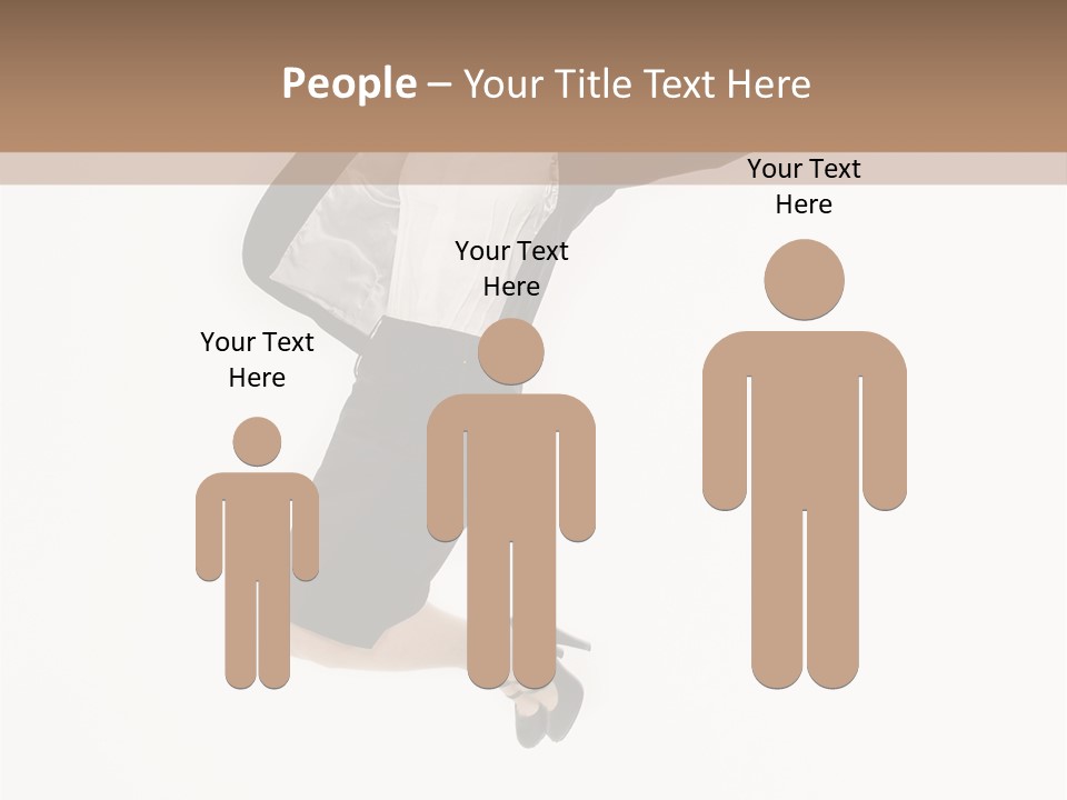 A Woman Jumping In The Air With Her Arms Outstretched PowerPoint Template