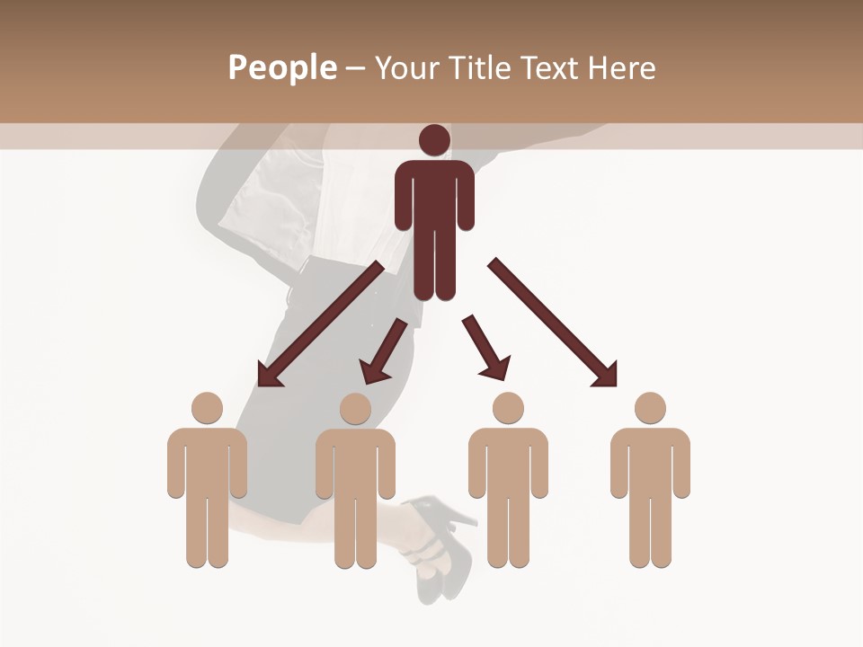 A Woman Jumping In The Air With Her Arms Outstretched PowerPoint Template