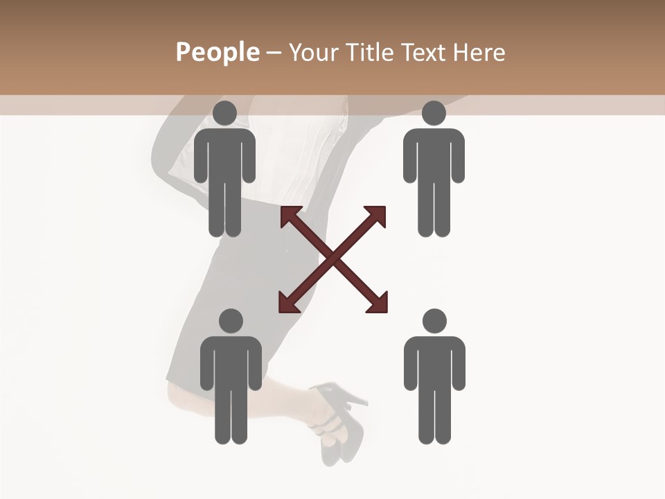 A Woman Jumping In The Air With Her Arms Outstretched PowerPoint Template