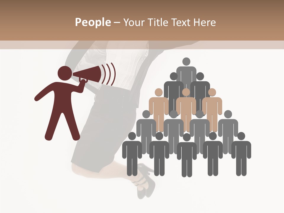 A Woman Jumping In The Air With Her Arms Outstretched PowerPoint Template