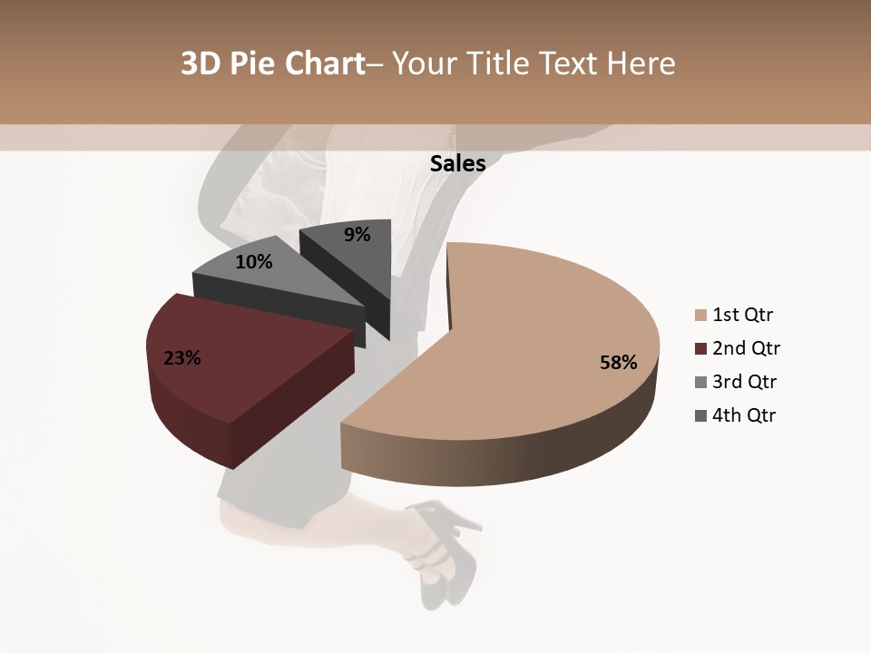 A Woman Jumping In The Air With Her Arms Outstretched PowerPoint Template