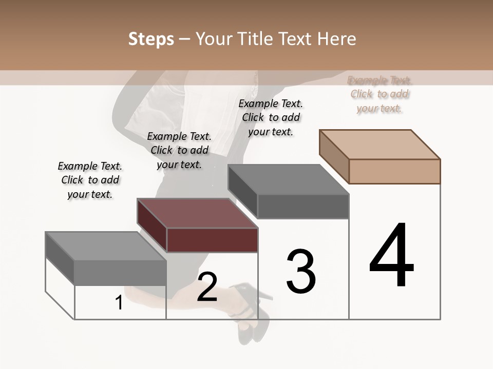 A Woman Jumping In The Air With Her Arms Outstretched PowerPoint Template
