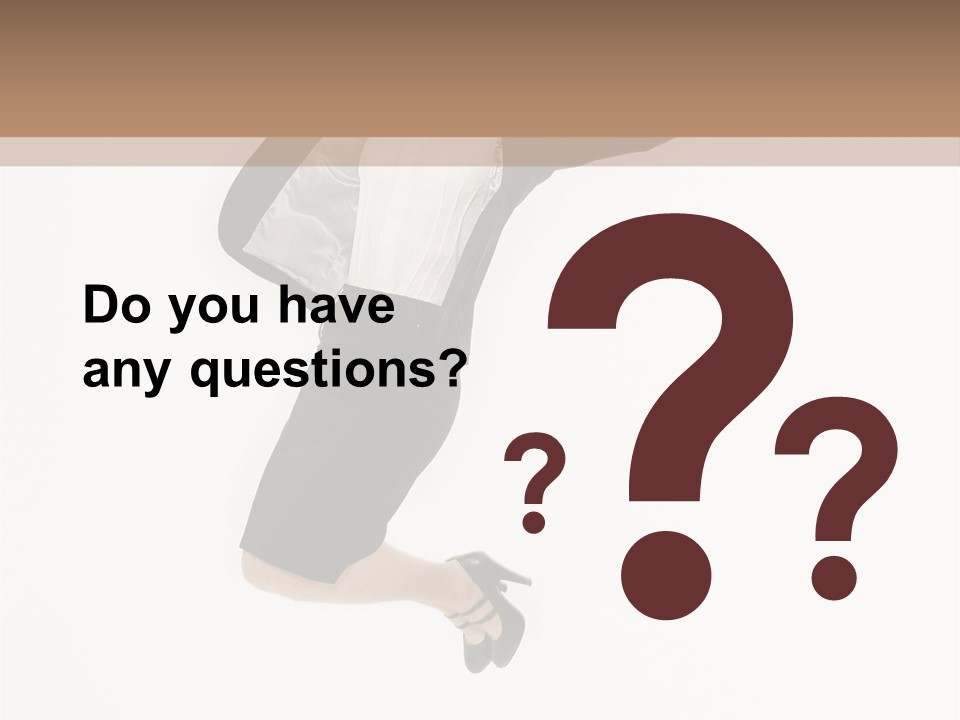 A Woman Jumping In The Air With Her Arms Outstretched PowerPoint Template