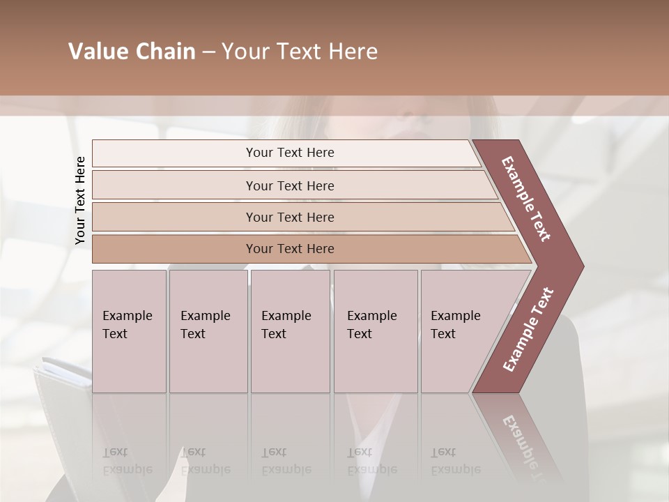 A Woman In A Business Suit Holding A Folder PowerPoint Template