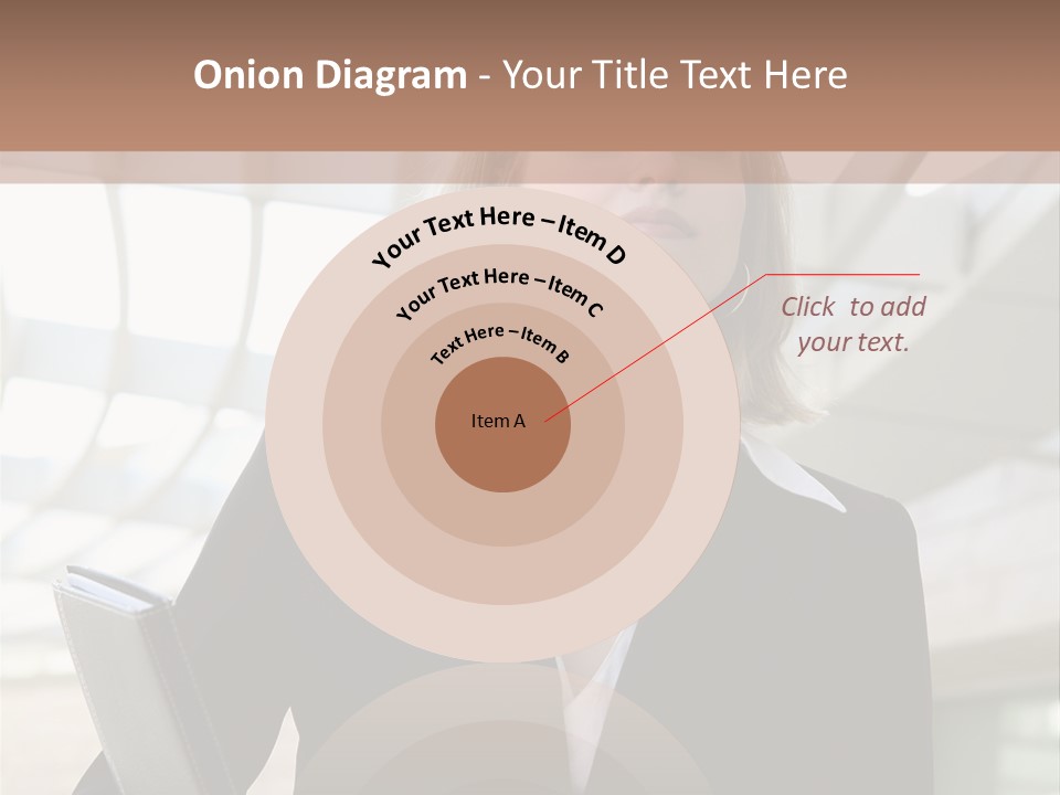 A Woman In A Business Suit Holding A Folder PowerPoint Template