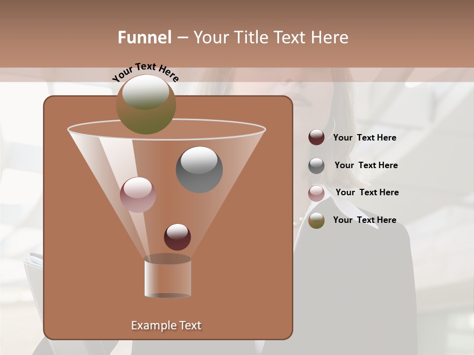 A Woman In A Business Suit Holding A Folder PowerPoint Template