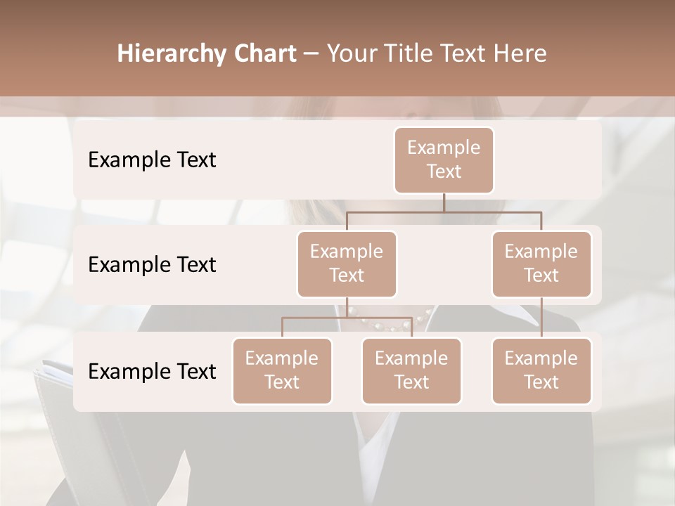 A Woman In A Business Suit Holding A Folder PowerPoint Template