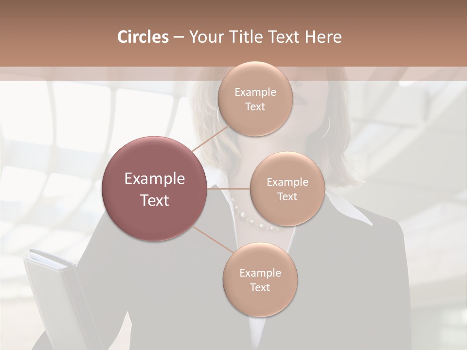 A Woman In A Business Suit Holding A Folder PowerPoint Template