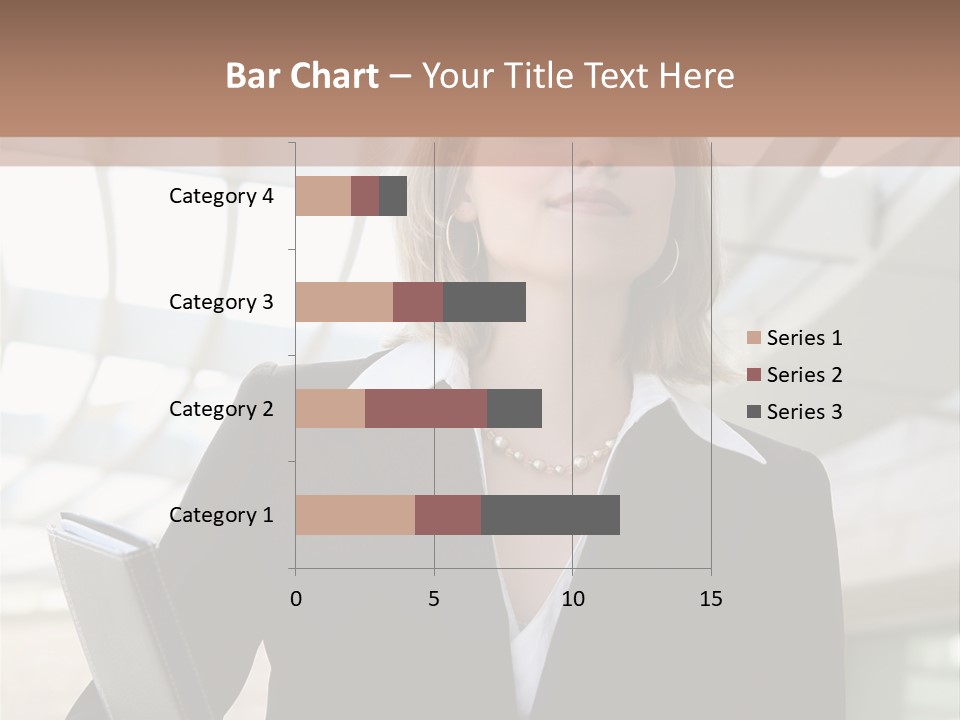 A Woman In A Business Suit Holding A Folder PowerPoint Template