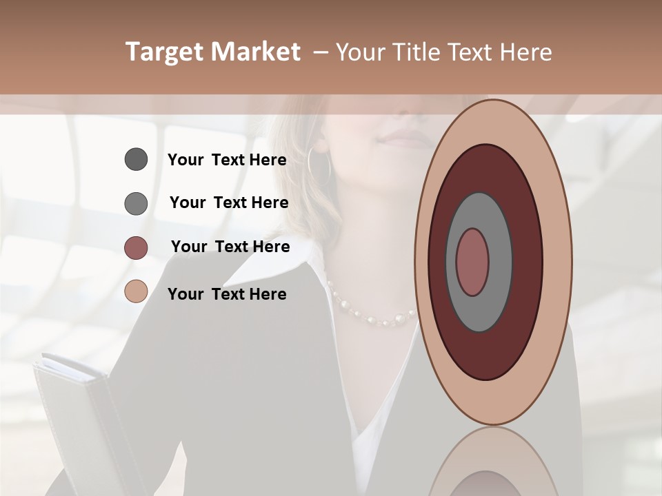 A Woman In A Business Suit Holding A Folder PowerPoint Template