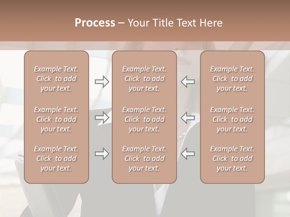 A Woman In A Business Suit Holding A Folder PowerPoint Template