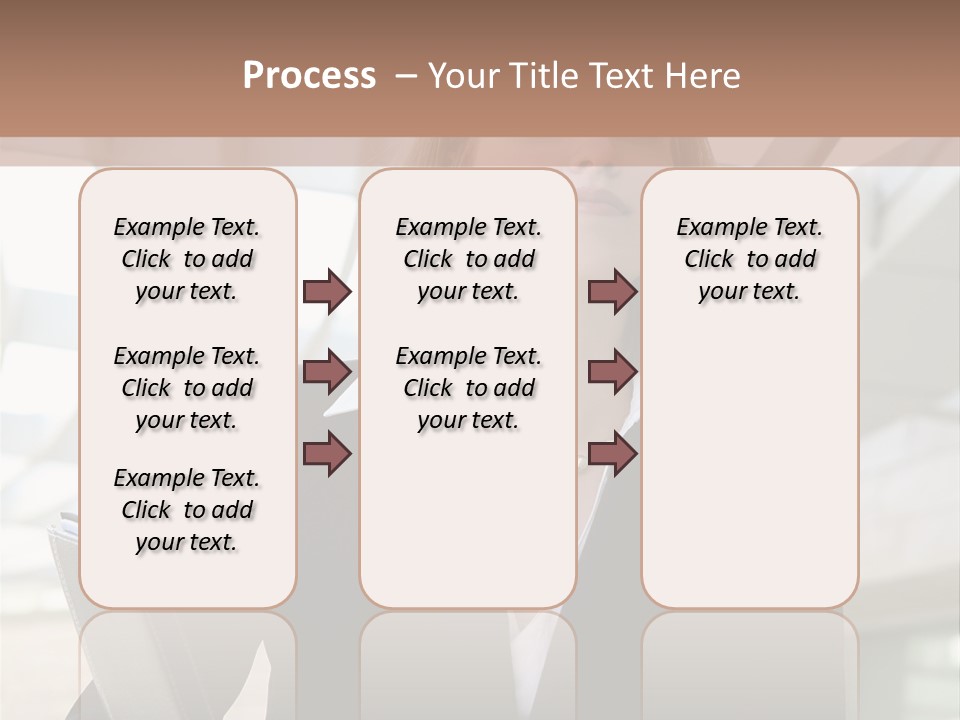 A Woman In A Business Suit Holding A Folder PowerPoint Template