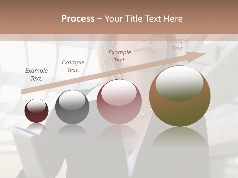 A Woman In A Business Suit Holding A Folder PowerPoint Template