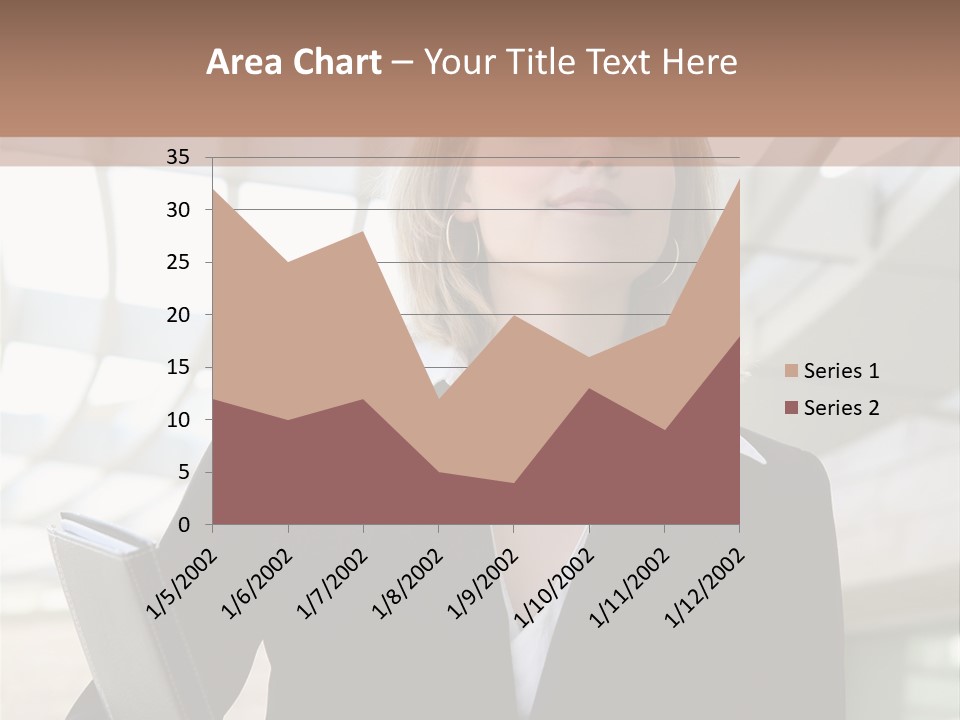 A Woman In A Business Suit Holding A Folder PowerPoint Template