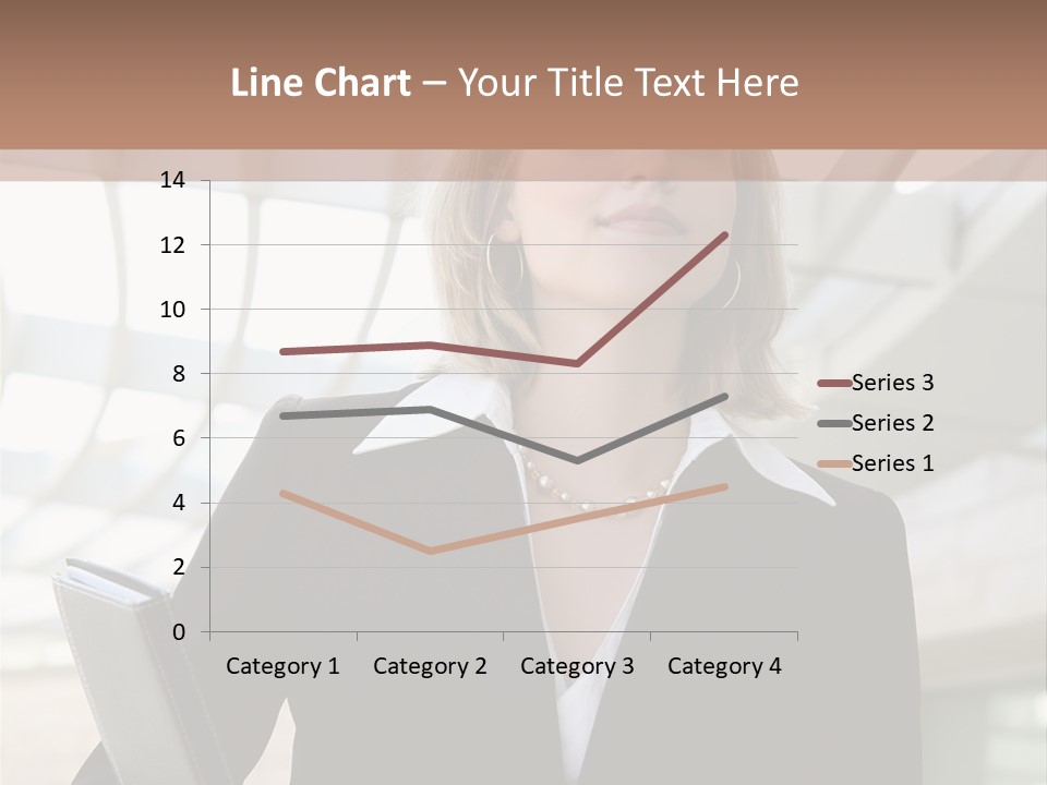 A Woman In A Business Suit Holding A Folder PowerPoint Template