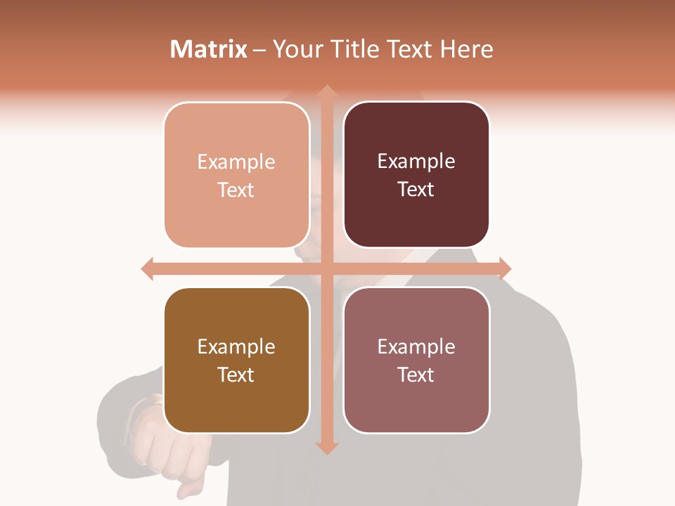 A Man In A Suit Is Holding His Hand Out PowerPoint Template