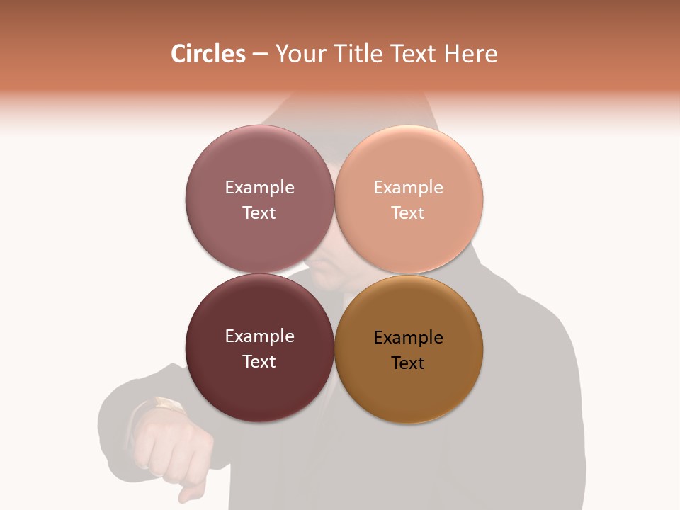 A Man In A Suit Is Holding His Hand Out PowerPoint Template