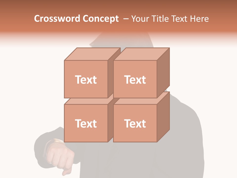 A Man In A Suit Is Holding His Hand Out PowerPoint Template