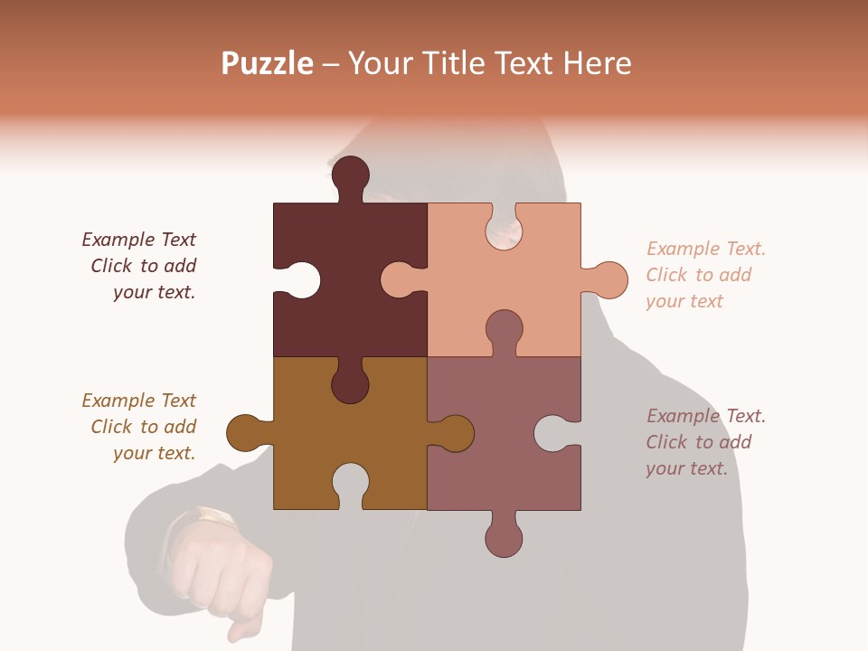 A Man In A Suit Is Holding His Hand Out PowerPoint Template