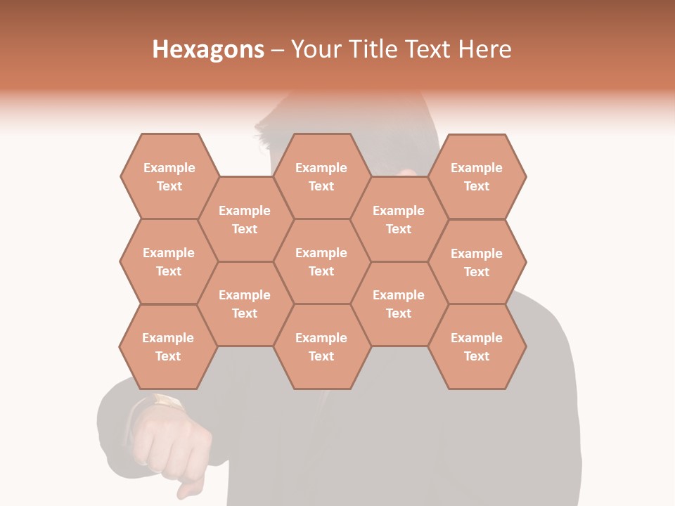 A Man In A Suit Is Holding His Hand Out PowerPoint Template