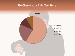 A Man In A Suit Is Holding His Hand Out PowerPoint Template