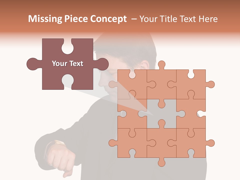 A Man In A Suit Is Holding His Hand Out PowerPoint Template