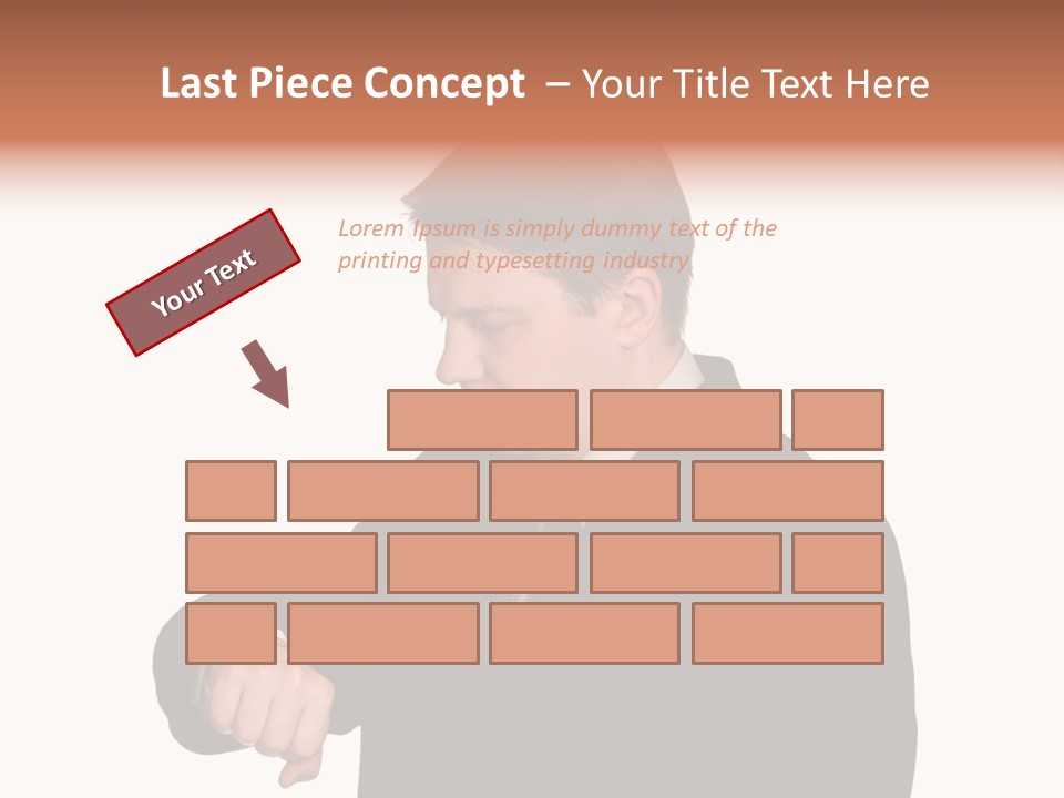 A Man In A Suit Is Holding His Hand Out PowerPoint Template