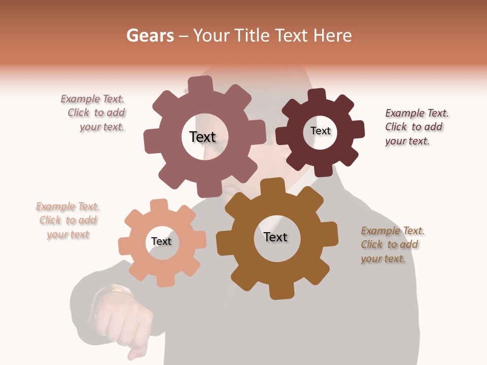 A Man In A Suit Is Holding His Hand Out PowerPoint Template