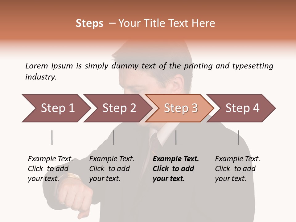 A Man In A Suit Is Holding His Hand Out PowerPoint Template