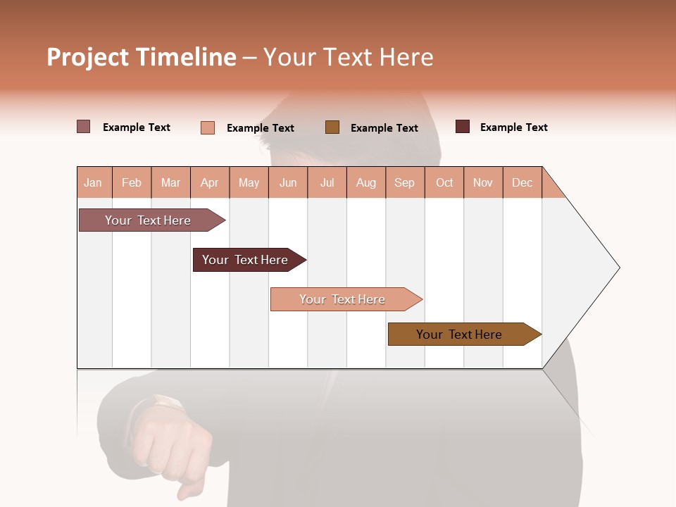 A Man In A Suit Is Holding His Hand Out PowerPoint Template