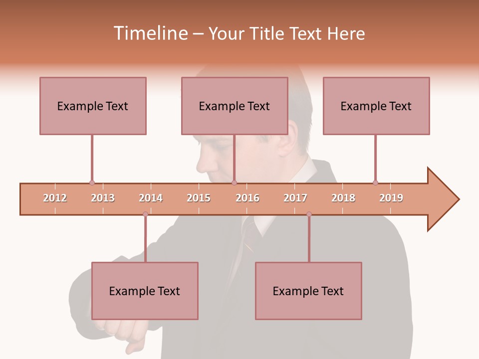 A Man In A Suit Is Holding His Hand Out PowerPoint Template