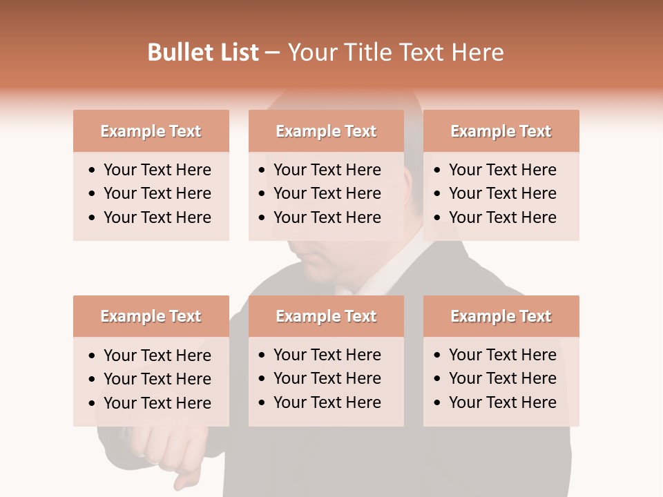 A Man In A Suit Is Holding His Hand Out PowerPoint Template