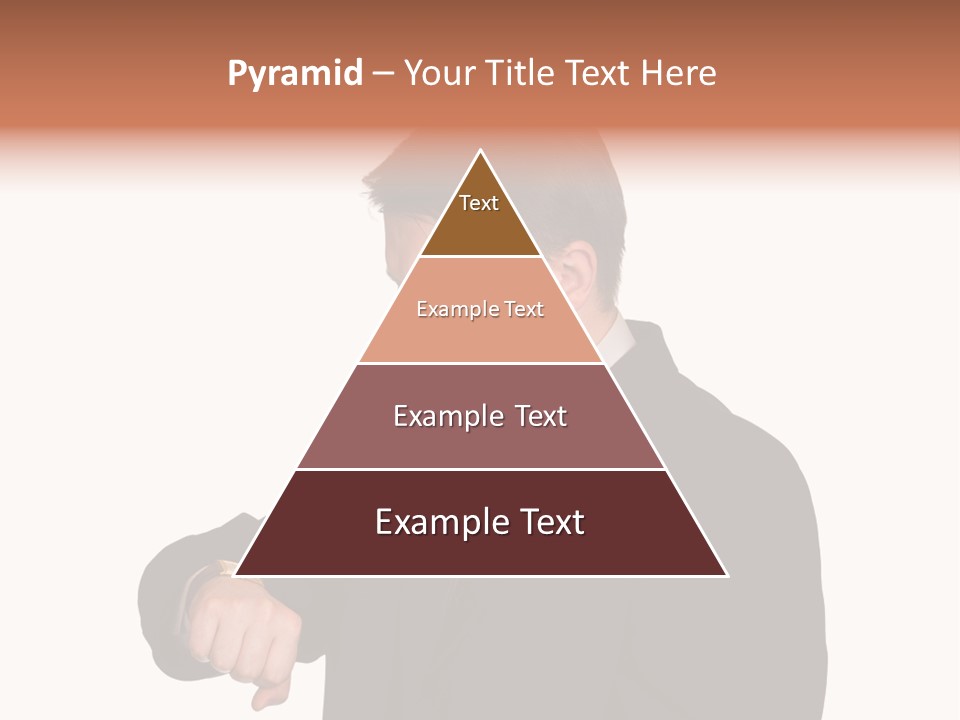 A Man In A Suit Is Holding His Hand Out PowerPoint Template