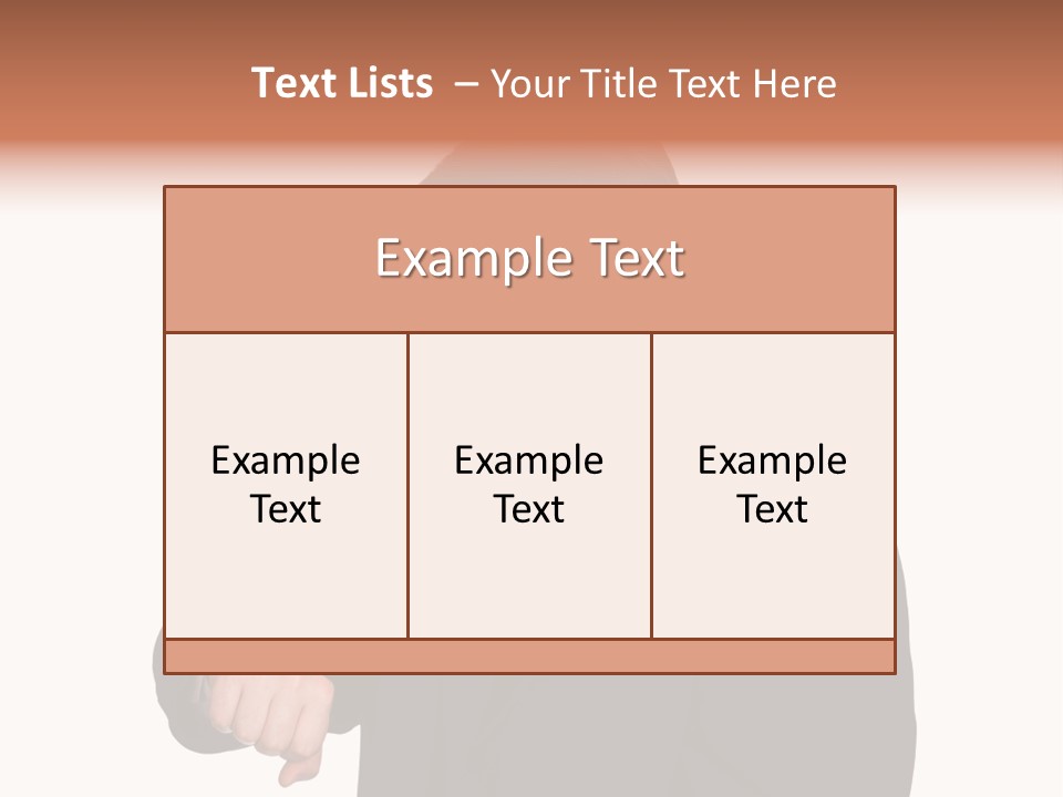 A Man In A Suit Is Holding His Hand Out PowerPoint Template