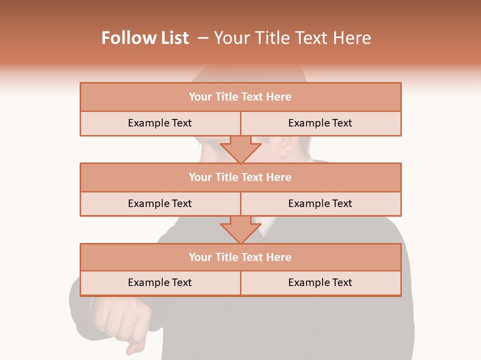 A Man In A Suit Is Holding His Hand Out PowerPoint Template