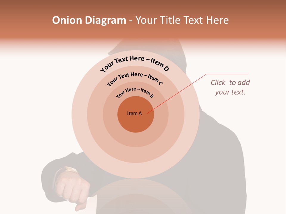 A Man In A Suit Is Holding His Hand Out PowerPoint Template