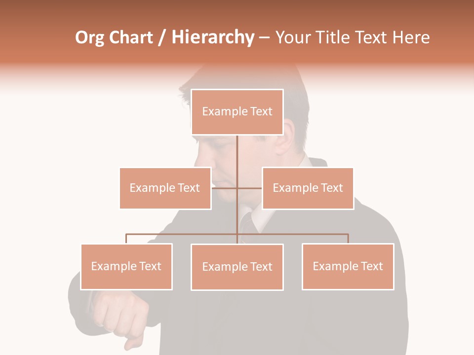 A Man In A Suit Is Holding His Hand Out PowerPoint Template