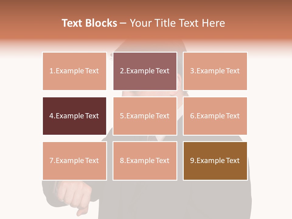 A Man In A Suit Is Holding His Hand Out PowerPoint Template