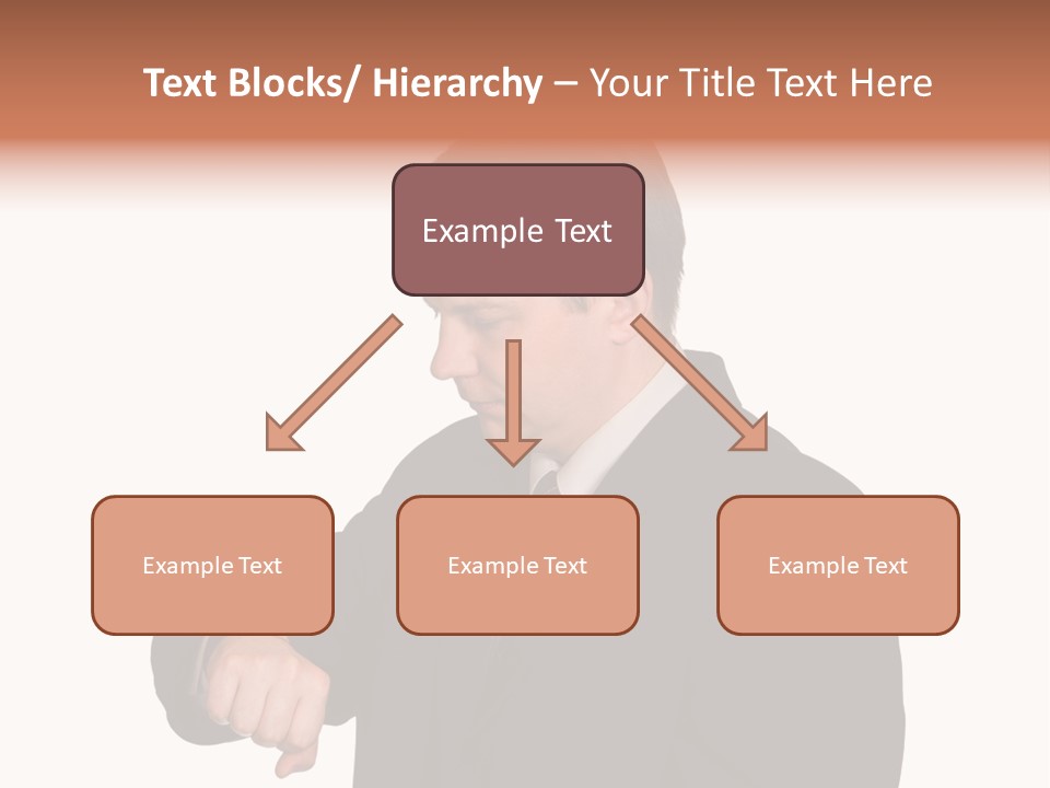 A Man In A Suit Is Holding His Hand Out PowerPoint Template