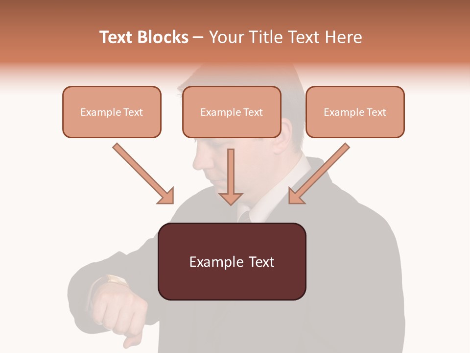 A Man In A Suit Is Holding His Hand Out PowerPoint Template