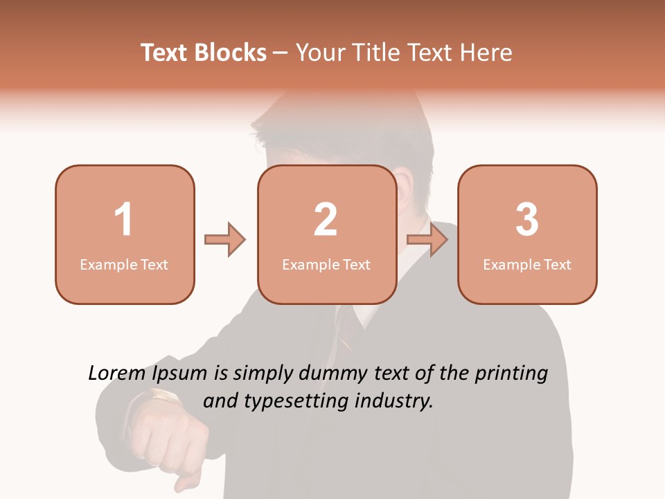 A Man In A Suit Is Holding His Hand Out PowerPoint Template