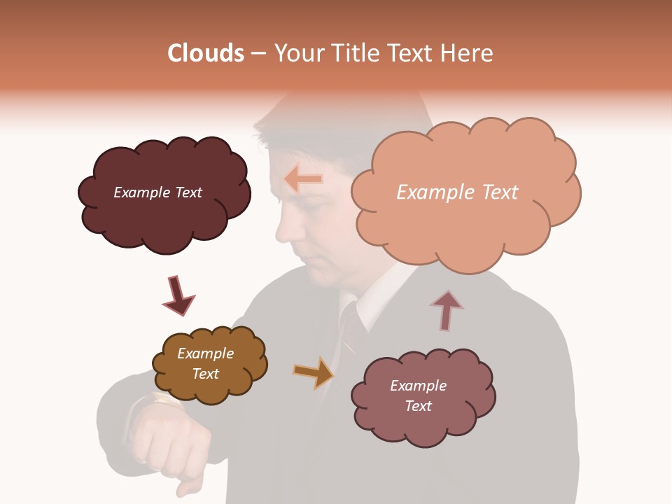 A Man In A Suit Is Holding His Hand Out PowerPoint Template