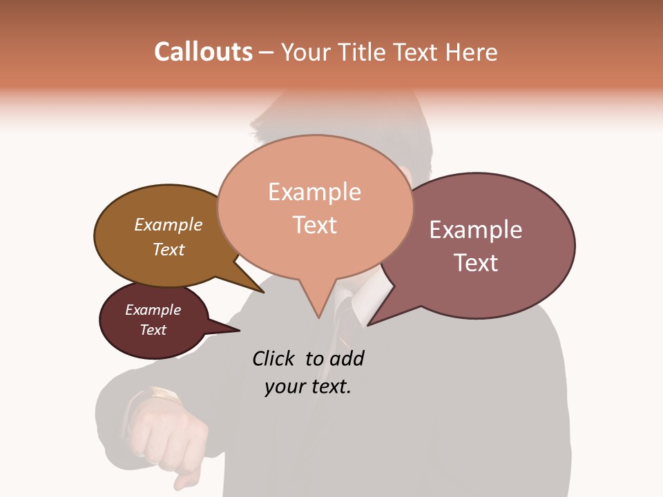 A Man In A Suit Is Holding His Hand Out PowerPoint Template