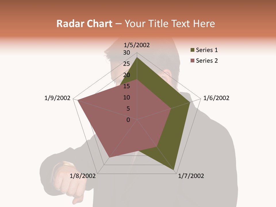 A Man In A Suit Is Holding His Hand Out PowerPoint Template