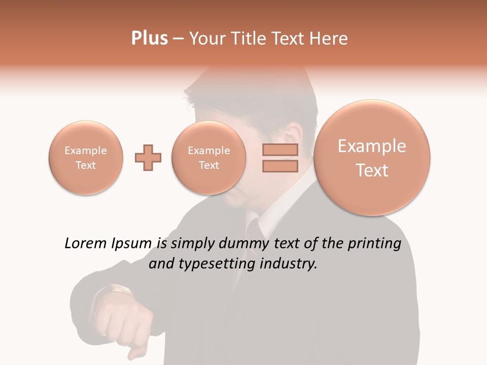 A Man In A Suit Is Holding His Hand Out PowerPoint Template