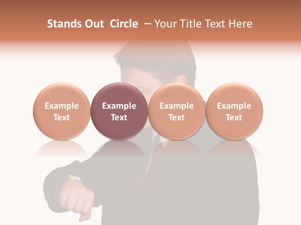 A Man In A Suit Is Holding His Hand Out PowerPoint Template