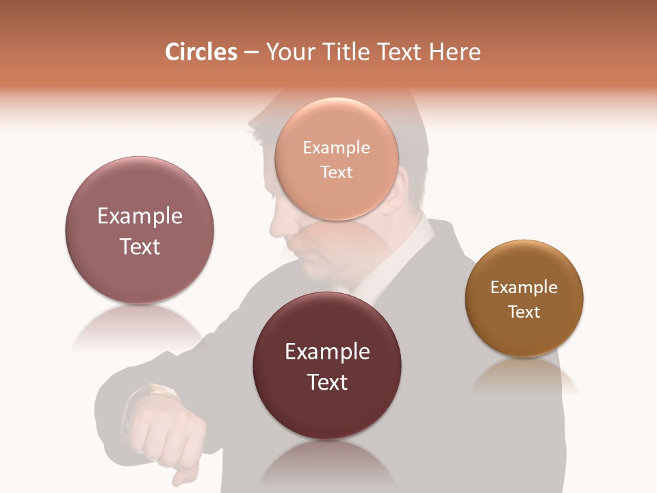 A Man In A Suit Is Holding His Hand Out PowerPoint Template