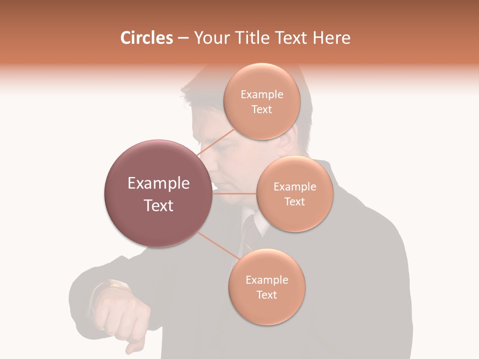 A Man In A Suit Is Holding His Hand Out PowerPoint Template