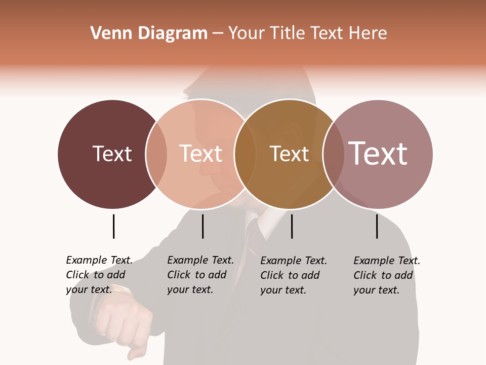 A Man In A Suit Is Holding His Hand Out PowerPoint Template